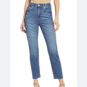 Good American Good Classic Raw Hem High Waist Slim Jean Size 8/29 | Blue940